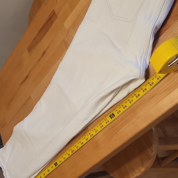 Abercrombie & Fitch The 90s Straight Ultra High Rise Curve Love  Off White Denim - Picture 11 of 12